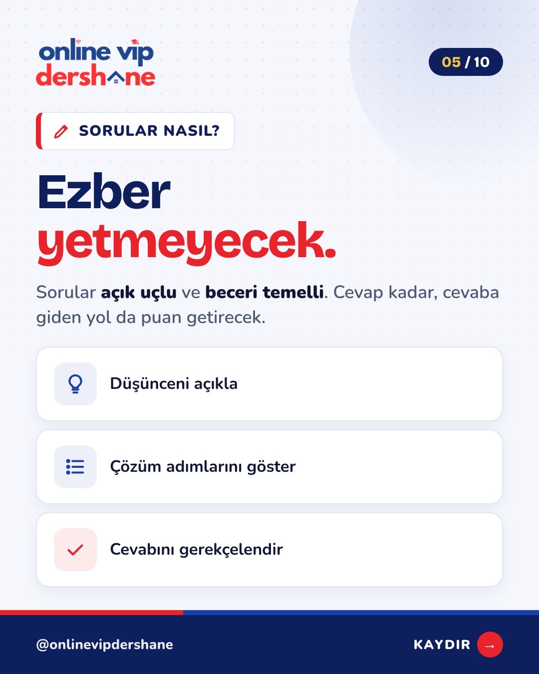 Ezber yetmeyecek: açık uçlu ve beceri temelli sorular