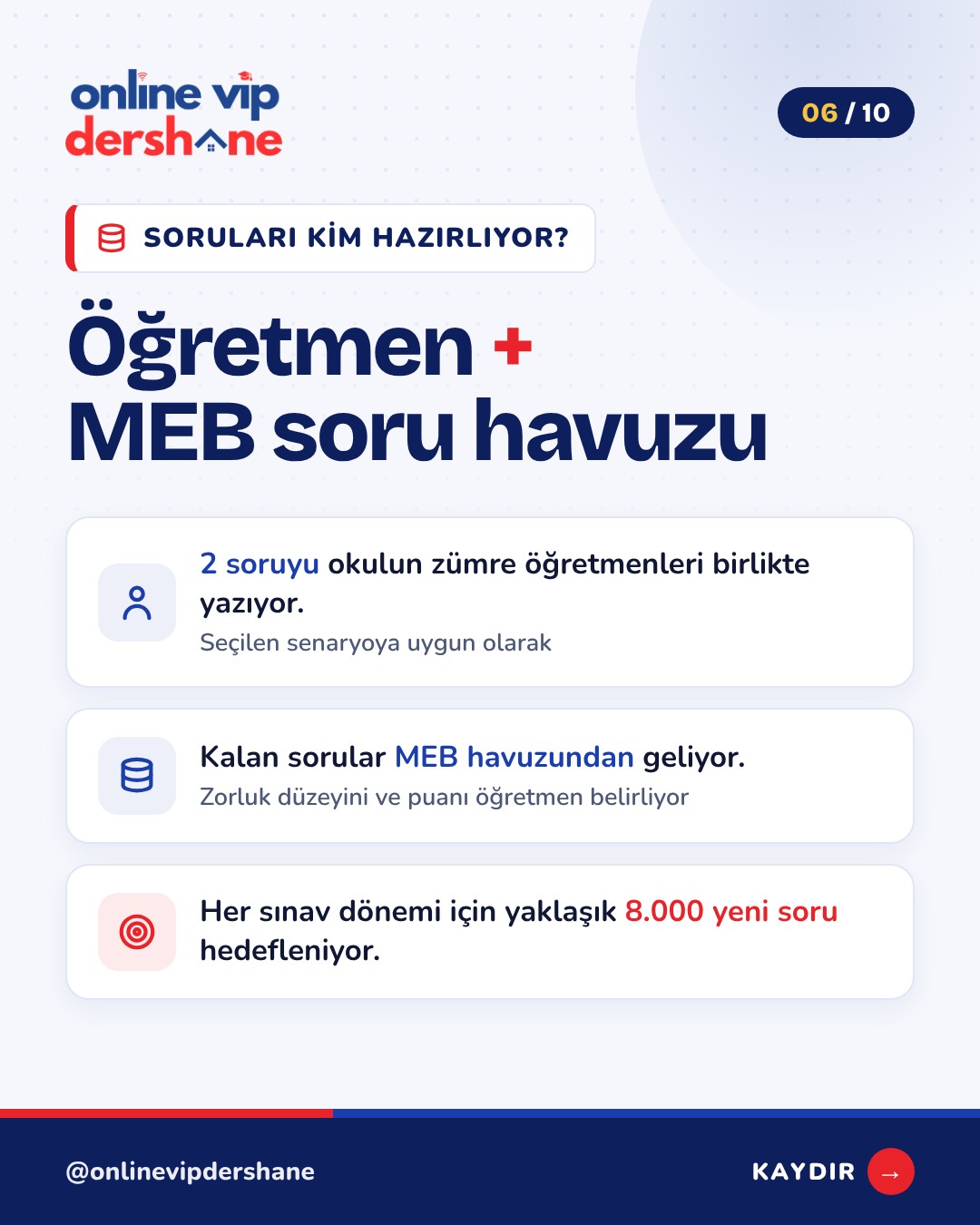 Soruları öğretmenler ve MEB soru havuzu hazırlıyor