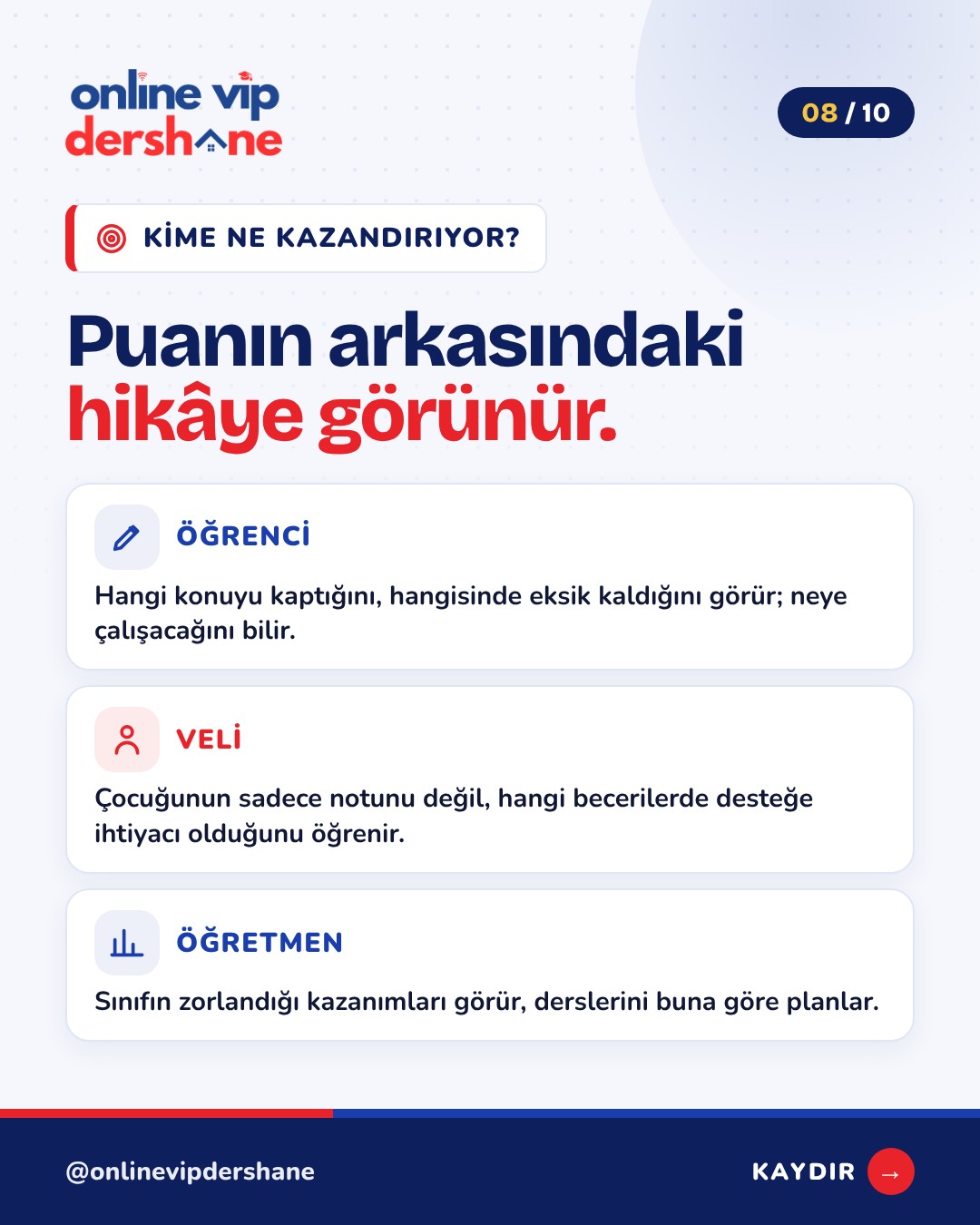 Öğrenciye, veliye ve öğretmene faydası