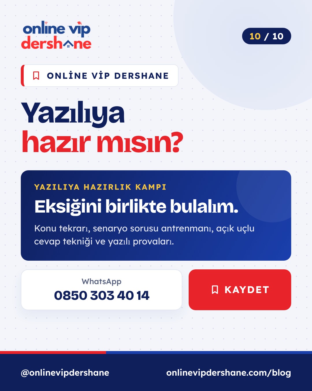 Online VIP Dershane ile yazılıya hazırlan
