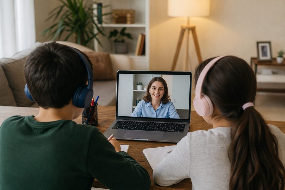 5-6-7. sınıf online ders — öğretmen ve öğrenci