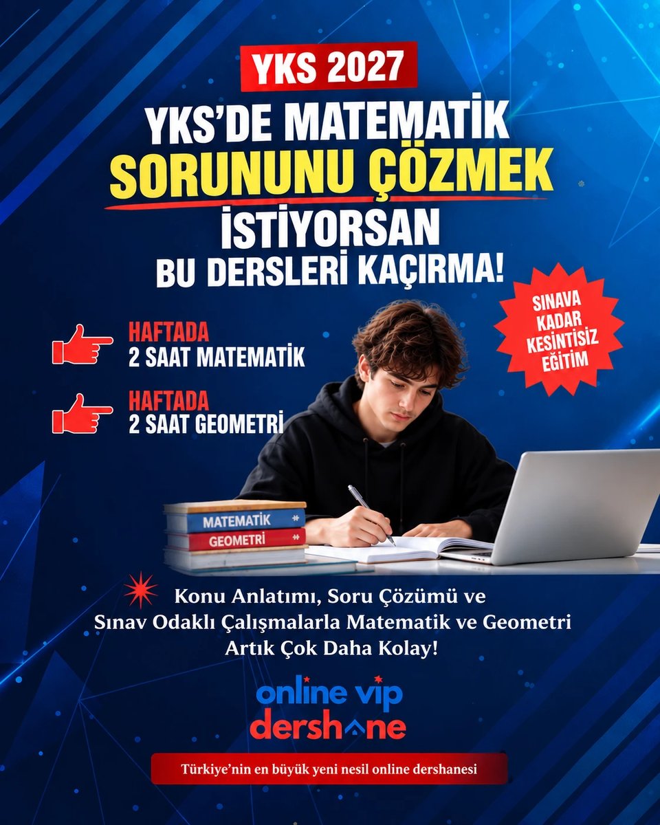 YKS 2027 Matematik ve Geometri VIP Grup Dersleri
